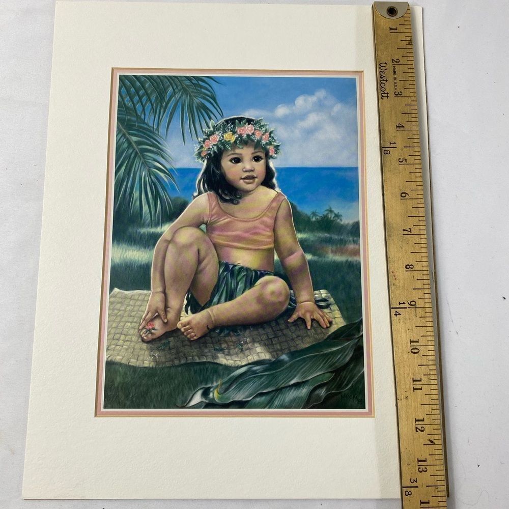 Hawaiian Print “ Littlest Hula Dancer “ by Mary Koiski Certificate - Picture 6 of 6
